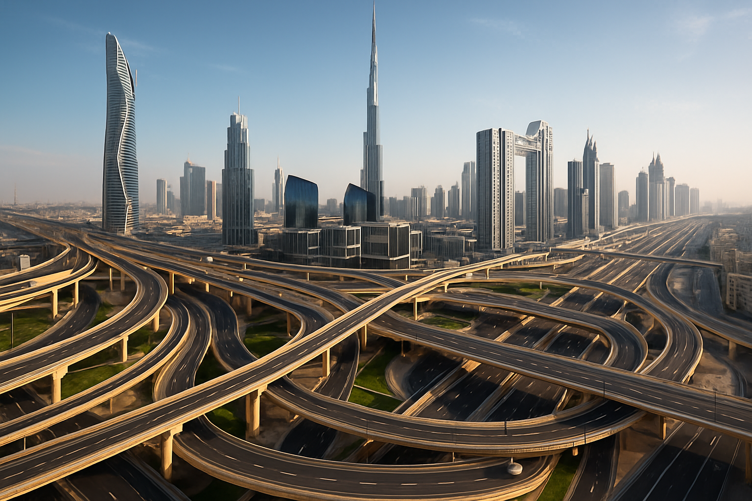Modern road infrastructure in Dubai